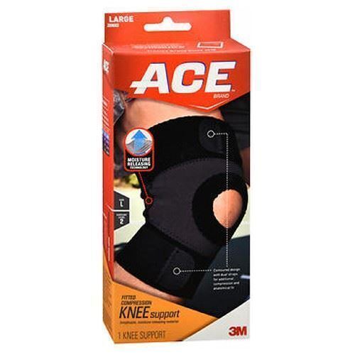 ACE Ginocchiera Con Controllo Dell'Umidità: Supporto Attivo Per Ginocchia Deboli O Ferite, Taglia Large, Con Doppie Cinghie