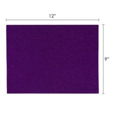 Mega Crafts - 9" x 12" Metallic Glitter Adhesive EVA Foam Sheets - Purple, 6PCS