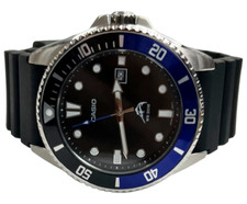 Casio Men's MDV-106 Heavy Duty Quartz Black  Blue Bezel Resin Men's Watch