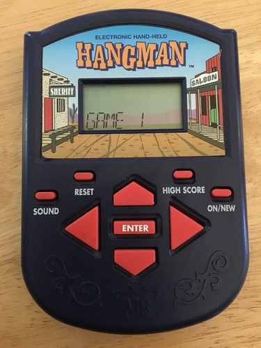 MILTON BRADLEY HANGMAN HANDHELD GAME VINTAGE 1995  - Picture 1 of 6