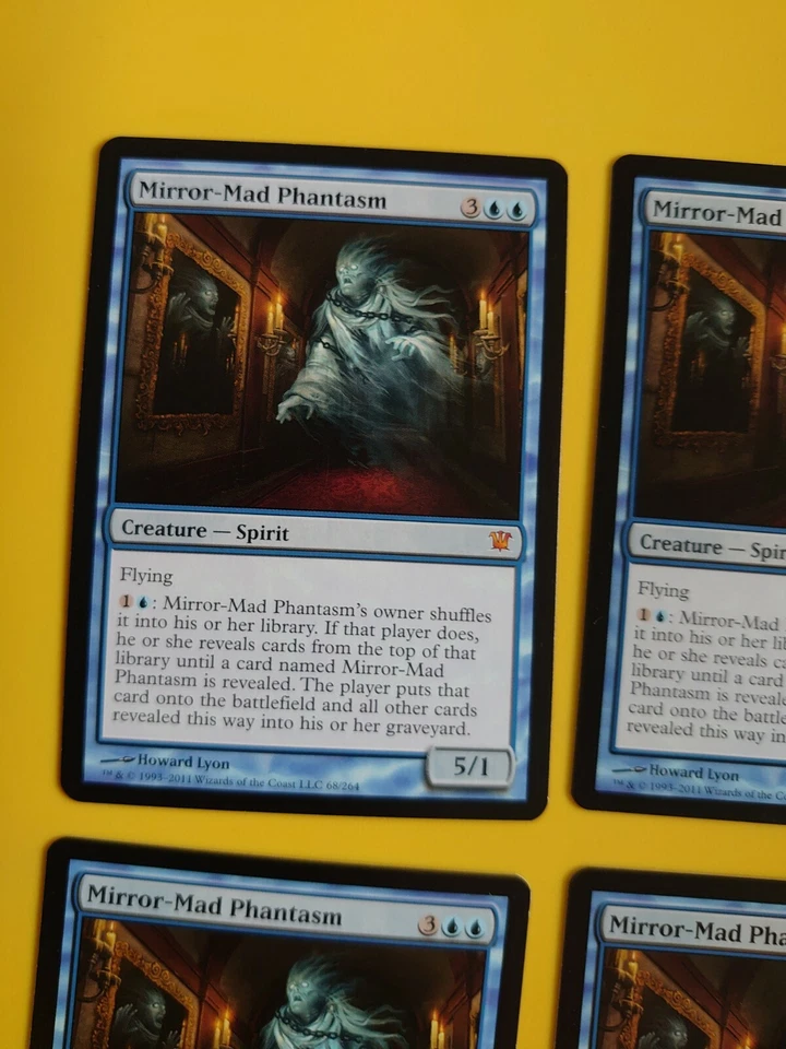 MTG Card. Mirrror-Mad Phantasm playset innistrad mythic 4 cards - Image 4 of 4