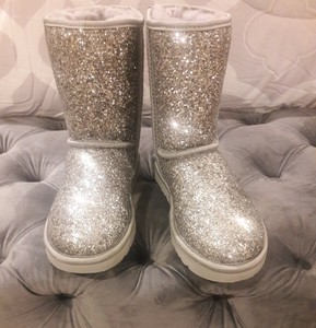 short glitter boots