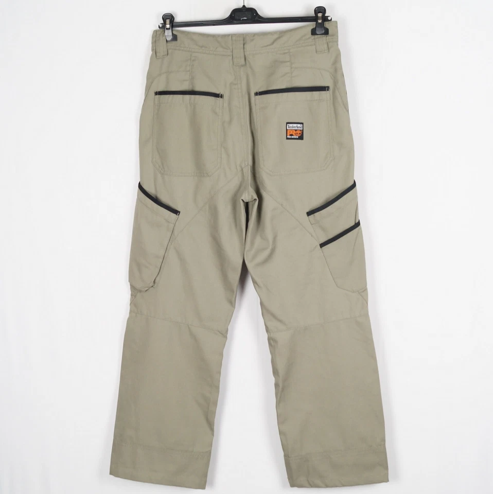 TIMBERLAND PRO Hombres Pantalones Talla L (W33 L28) Ajuste Regular Gris Algod... - Imagen 2 de 4