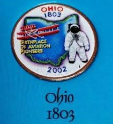 COLIBRI MONEY CLIP WATCH COLORIZED STATE QUARTER of OHIO - 第 2/10 張圖片