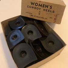 Replacement Women’s Cowboy Boots Heels Vintage Shoe Repair Cobbler Lot Box