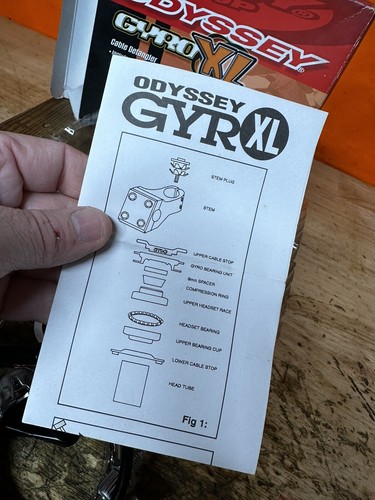 NOS Odyssey Gyro XL 1-1/8 BMX Bike Cable Detangler Kit Upper and Lower Cables - Picture 18 of 19