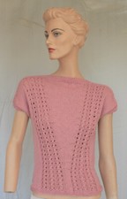 Womens 1940/50s Style Hand Knit Jumper WW2 reenactment WWII Rockabilly Land Girl