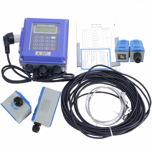 Wall-Mounted Ultrasonic Flow Meter Liquid Flowmeter DN25-700mm 2 Pair Transducer - Picture 1 of 14