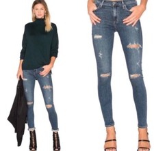 AGOLDE Sophie High Rise Skinny Jeans in Kansas City Distressed Dark Wash Size 24