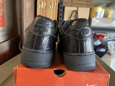 2005 Nike Air Force 1 One Premium Black Croc Skin 9 309096 003 | eBay