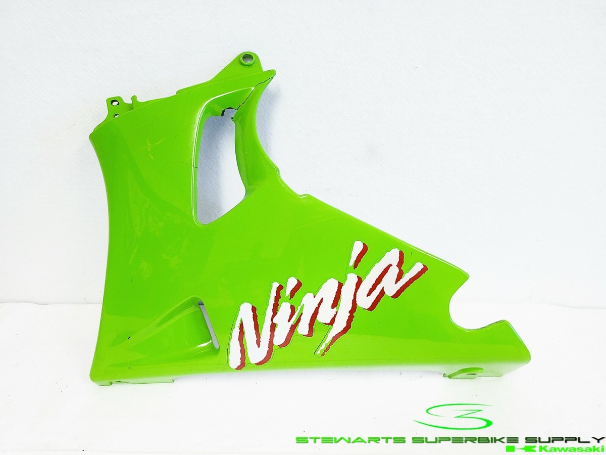 1996 KAWASAKI NINJA ZX6 OEM LIME GREEN LEFT LOWER FAIRING COWL