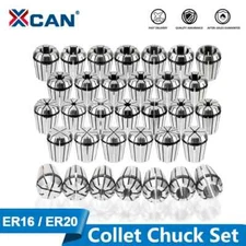 XCAN Spring Collet Precision Collet Chuck Set ER16 ER20 For CNC Engraving T