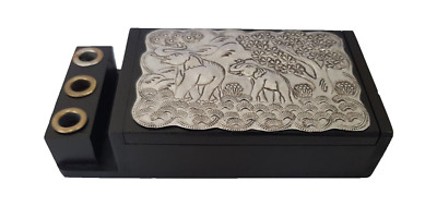 Wood Box/Pen Stand Box/Elephant Box/Multipurpose Box, Handmade(1 pc./14x6.5 cm.)
