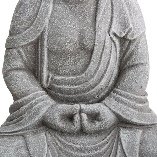 Sunjoy Buddha Statue 20 Zoll Große Buddha Garten Statue Grau Deko... - Bild 6 von 12