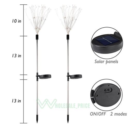 150 LED Solar Fire Flower Lights Outdoor Waterproof Path Lawn Garden Decor Lamp - Picture 4 of 58