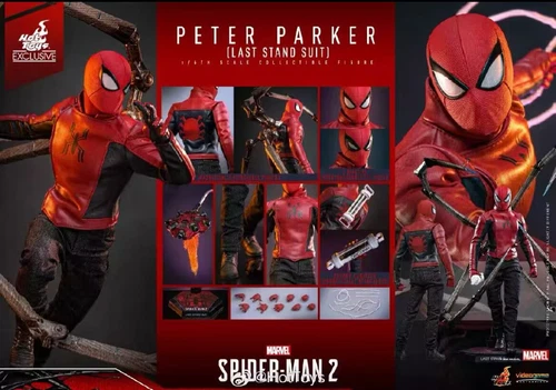New Hot Toys VGM71 Marvel's Spider-Man 2 Peter Parker Last Stand Suit in stock