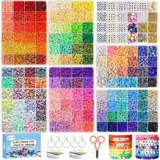 23,000 Pcs Clay Beads Bracelet Making Kit 144 Colors 7 Boxes Polymer Beads Space