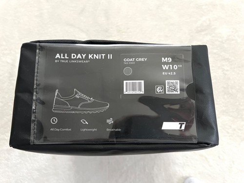 NUEVO EN CAJA TRUE Linkswear Para hombres Todo el Día Tejido II Zapatos de Golf, $169, Gris, Para hombres Talla 9 - Imagen 9 de 12