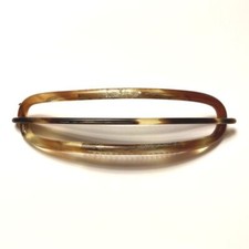 Vintage Hair Slide Buckle Clip Stick Women Long Thin Oval Accessory Golden Brown
