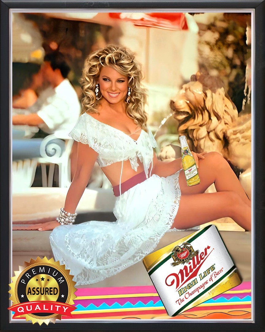 Miller High Life - Beautiful Picture - 1990s - Restored - Metal