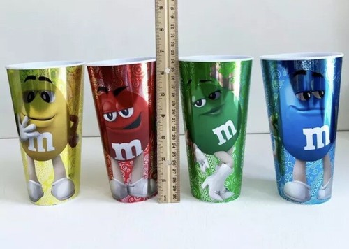 m&m’s World 3D Characters 24oz Cups Set of 4 Red Yellow Blue Green, Mars 2016 - Picture 8 of 12