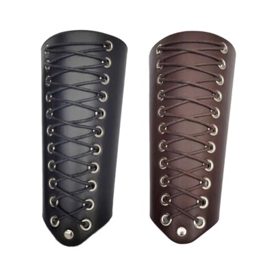 Vintage PU Arm Protector for Photoshoots and Punk Lace up Cuff