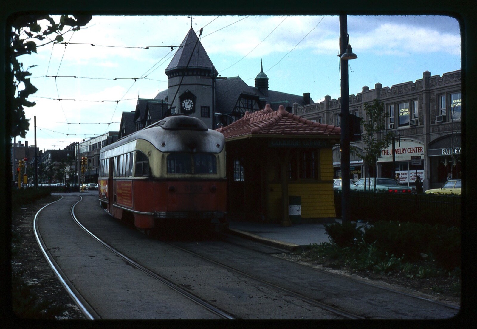 Trolley Slide - Boston MBTA PCC Streetcar 1979 Cleveland Circle Station ...