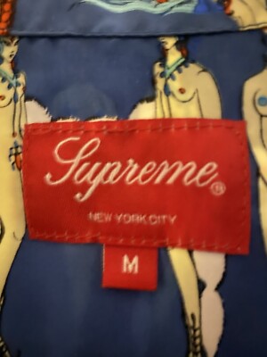 Supreme Alphabet Silk S/s Shirt short Sleeve M Blue Ss18 Foulard Hermès  Scarf