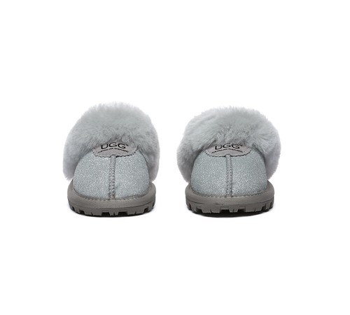 AUSTRALIAN SHEPHERD® UGG Slippers Kids Genuine Australian Sheepskin Wool Shirley - Picture 36 of 37