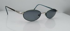 Vintage Covergirl CG-105 Silver Green Oval Sunglasses FRAMES ONLY