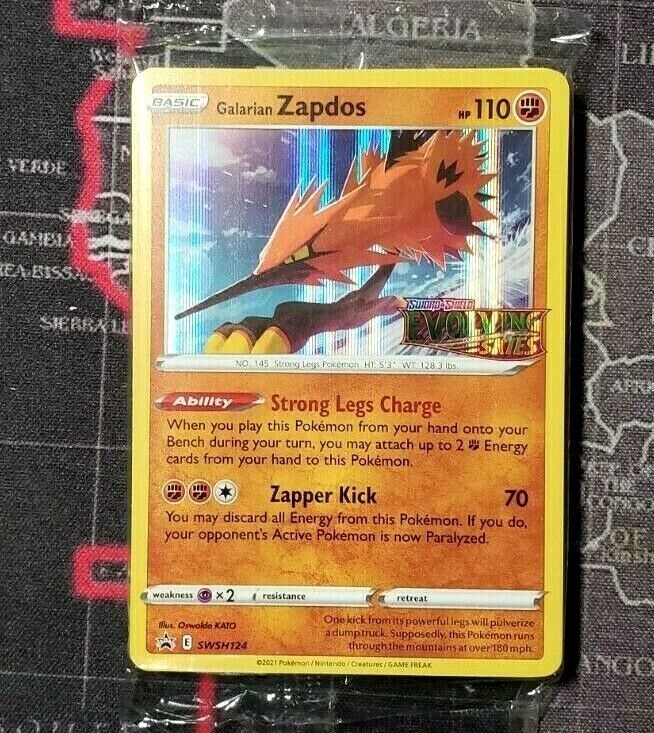 Pokemon Promo Ultra Rare Galarian Zapdos SWSH124