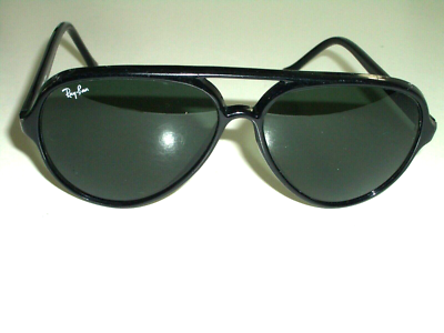 Vintage B&L Ray Ban France Black Frame Cats Sunglasses Ski Bausch & Lomb RAY-BAN B&L U.S.A. VINTAGE 1980 main image 3