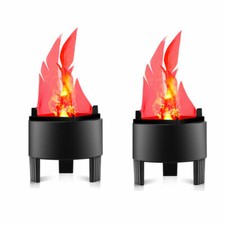 2Pcs 3W LED Fake Fire Flame Effect Light Party Decor Torch Lights for Bar Stage