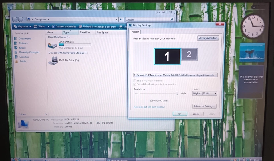 Acer Aspire 3680/3682 Laptop Notebook Vista TWO Laptops 1 working 1 for parts - Image 3 of 4