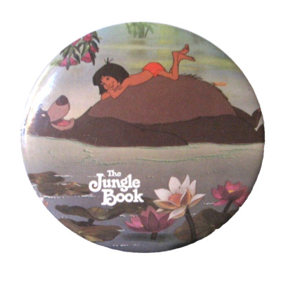 VTG 1967 Jungle Book Large 6'' Pinback or Stand up Picture Mowgli Baloo