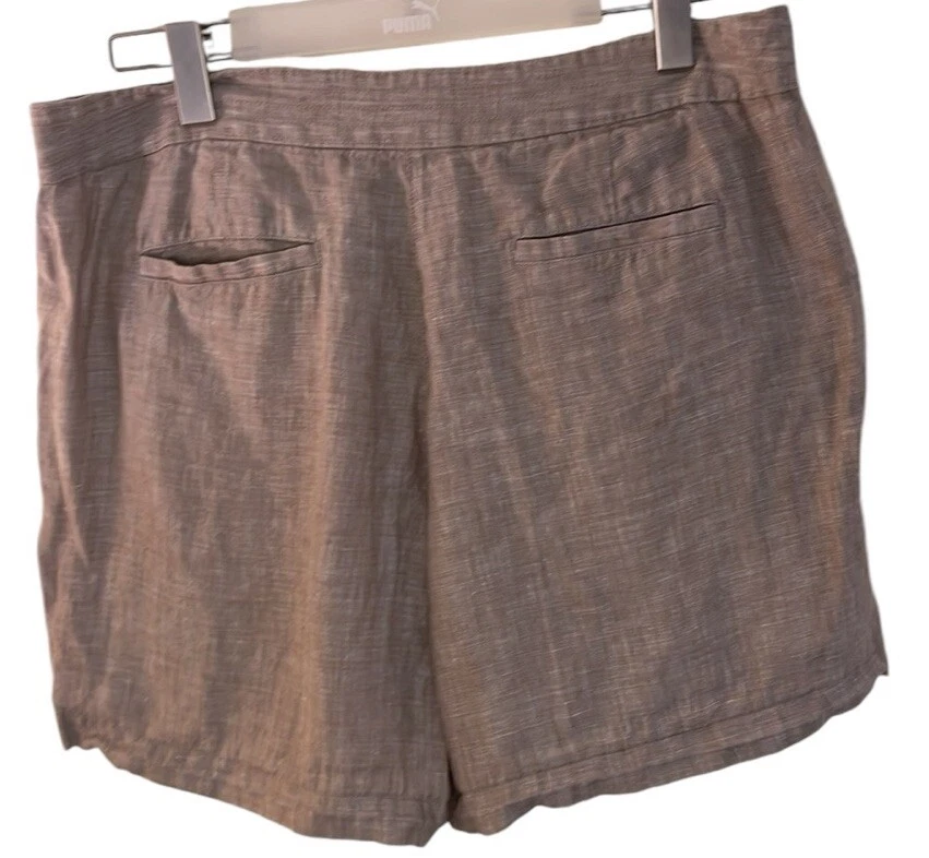 Pantalones Cortos Tommy Bahama 100% Lino Mujer Talla 12 Color Topo Verano Ligeros Foto 4 de 4