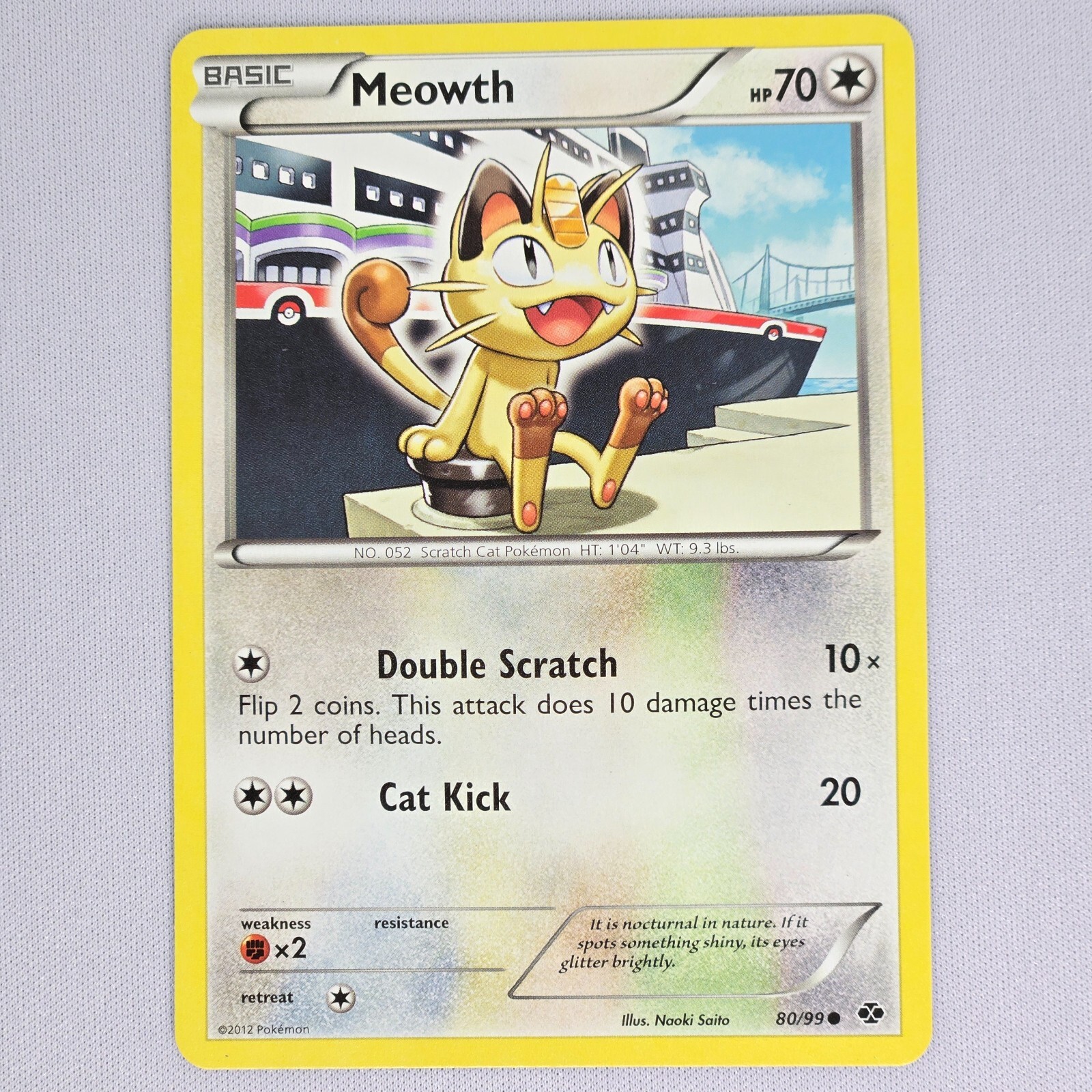 Meowth 80/99 Next Destinies Regular Common Pokemon Card TCG English LP