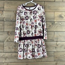 Tea Girls Dress Long Sleeve Floral Round Neck Cotton Size 6