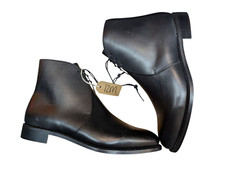 NEW Original British Army Issue Black Leather Officers George Boots Size 12M UK