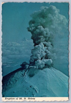 Postcard Mt. St. Helens WA Eruption of Mount St. Helens Volcano 1985