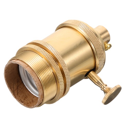 Retro Copper Lamp Holder Vintage Light Socket Turn Knob Replacement
