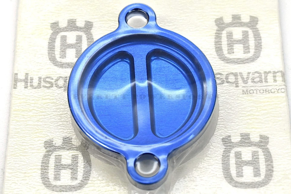 Cubierta de filtro de aceite FC250 350 14-23, FC450 16-18, TE250 17-18 Husky Blue #i233 A Foto 4 de 4
