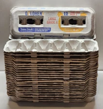Lot of 24 Empty Egg Cartons (12 count) -Pulp Paper -Clean