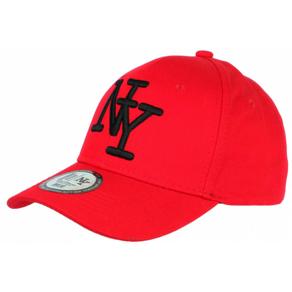 Casquette Baseball New York Star - Rouge Vin, Taille M, 100% Coton - Style Rétro Pour Homme/femme
