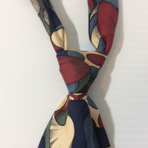 STRUCTURE Mens Necktie Tie Silk Italian Red White Blue USA 3.75 in Width - Picture 4 of 12