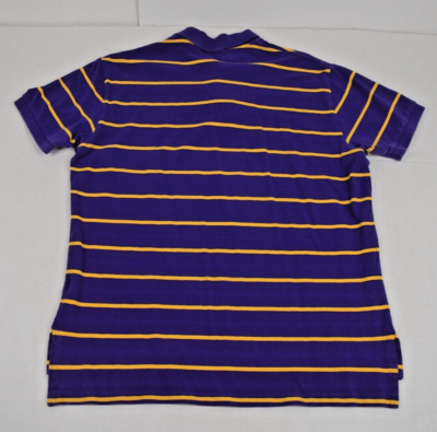 Vintage Polo Ralph Lauren Shirt Size XL 90s Purple Yellow Stripe