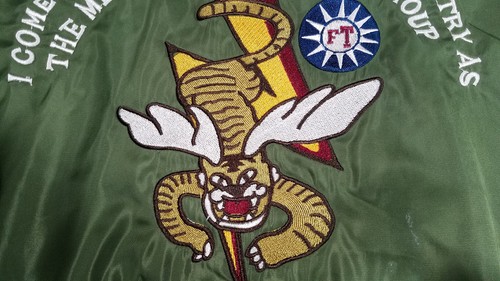 Flight Tigers Jacket P-98 Warhawk Green Bomber Souvenir Replica WWII Style 3XL - Picture 16 of 19