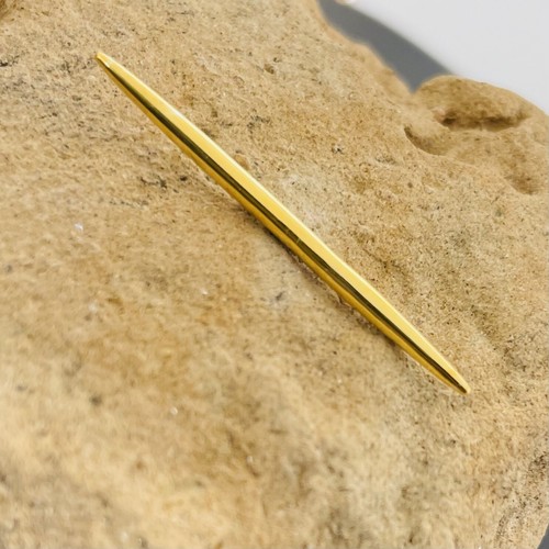 925 Sterling Silver Gold Rhodium Tusk, Spike tusk Size: 18g to 00g and Customiz - Picture 2 of 5