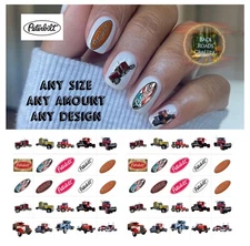Peterbilt Semi Trucks Waterslide Nail Decals Set Of 50 Instructions & Bonus