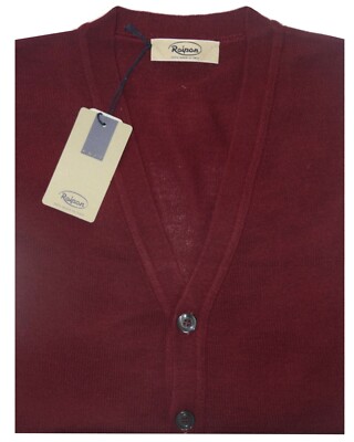 Pull Homme Laine Mérinos 3XL 4XL 5XL 6XL Veste Cardigan Bordeaux